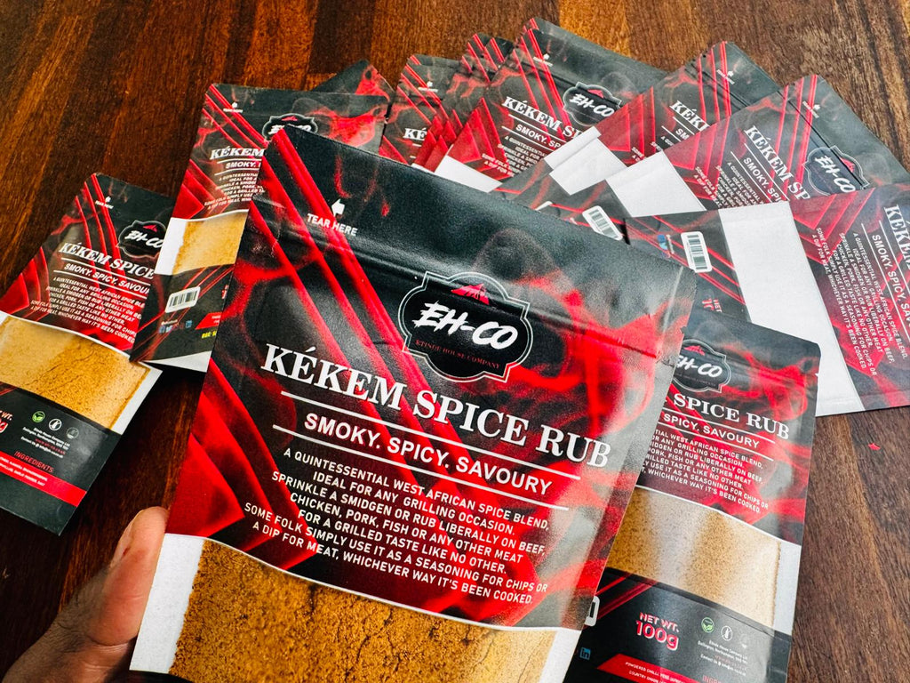 KEKEM Spice Rub jar showcasing small-batch African-inspired spice blend