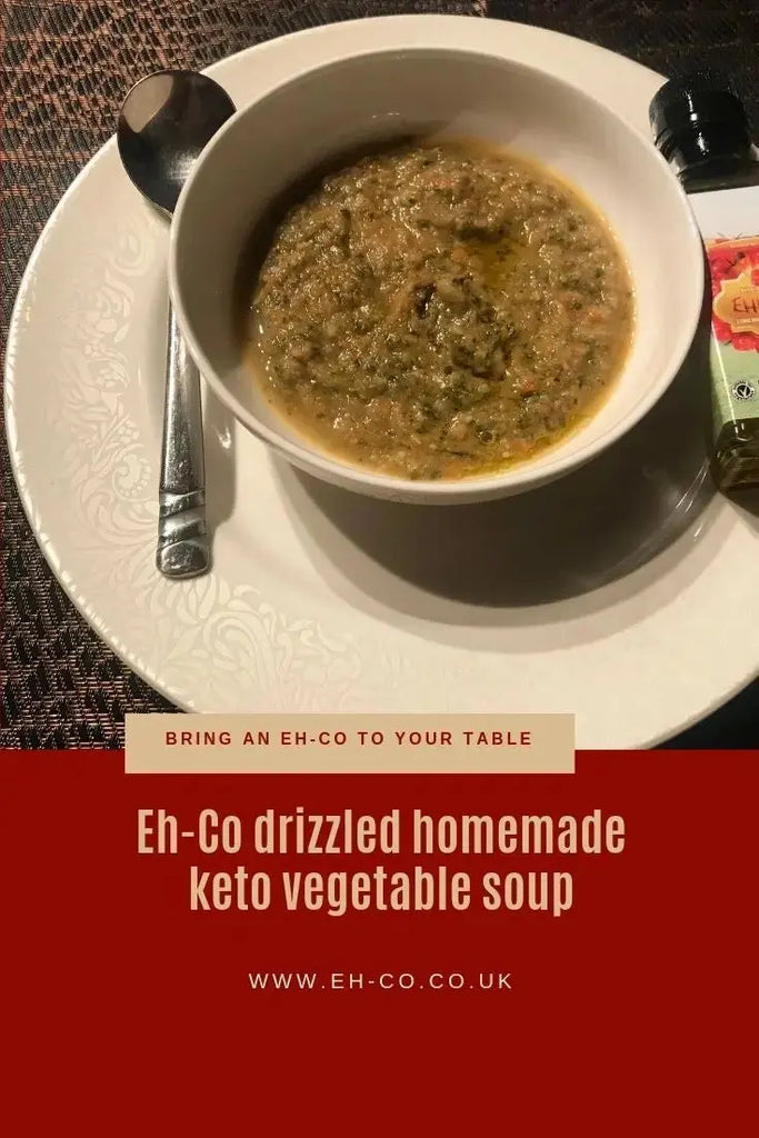 Homemade vegetable soup gets a face lift with our chili Oil Eh-Co - Etinde House Company